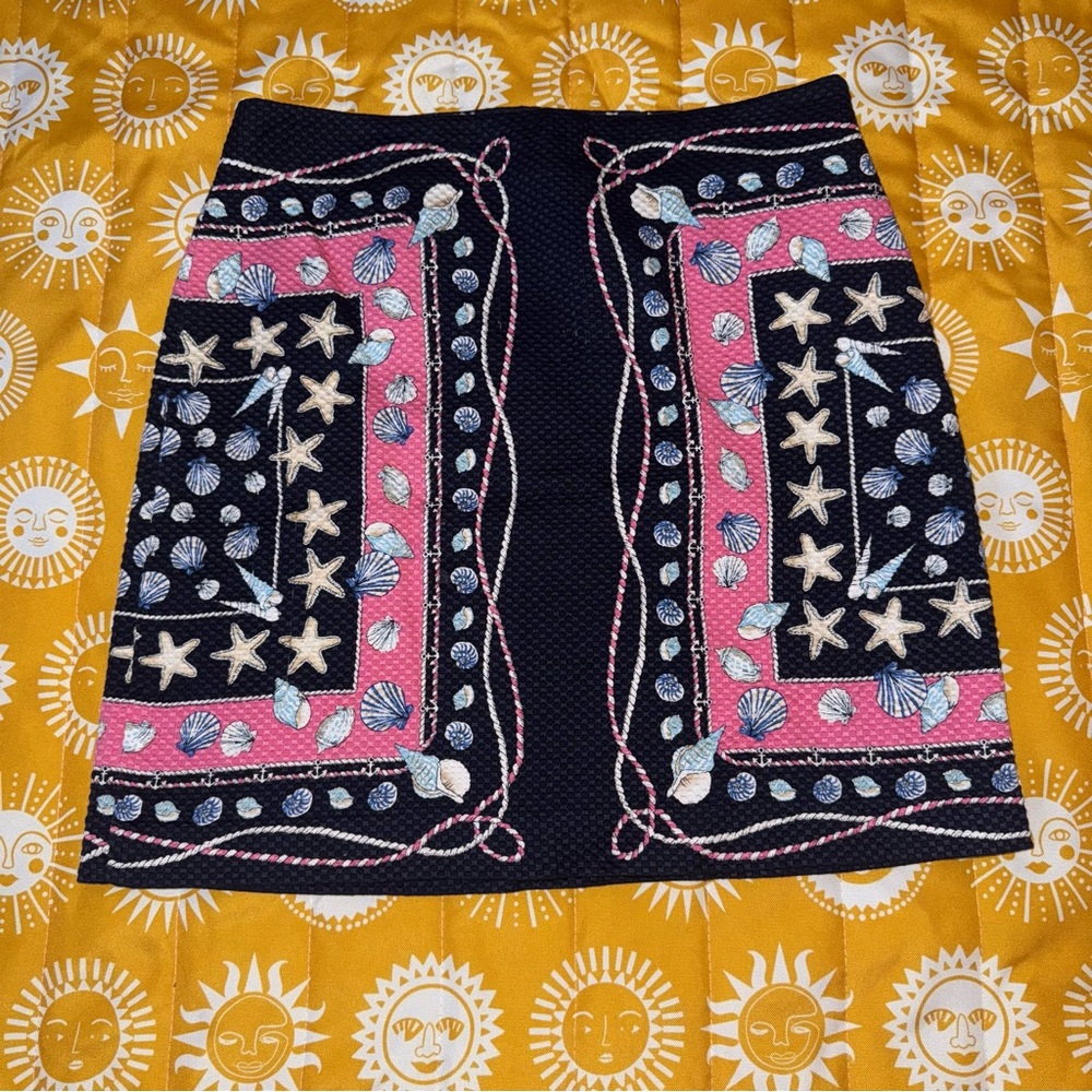 Talbots Navy and Pink Nautical Mini Skirt